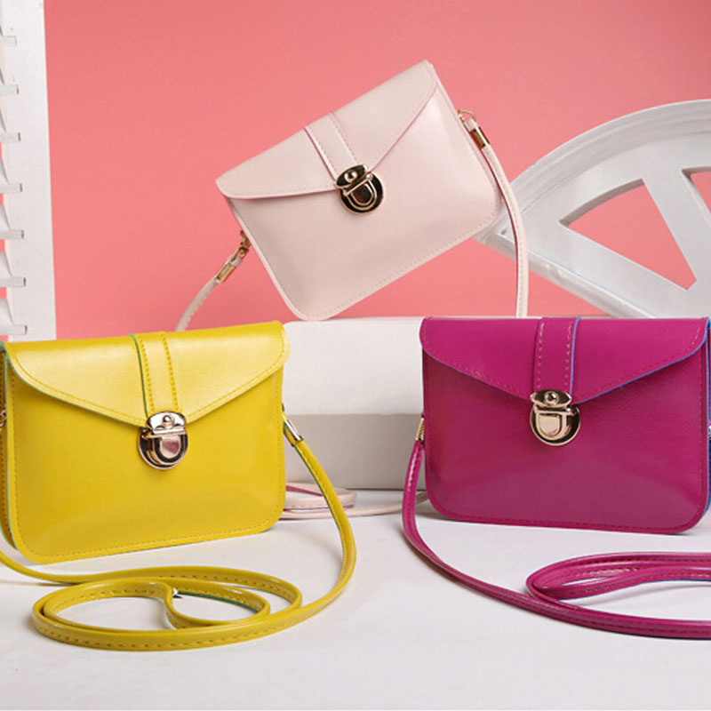 HIKULITY Neue Mode Taschen Für Damen Candy Farbe Kleine Handtaschen Mädchen Party Clutch Schultertasche