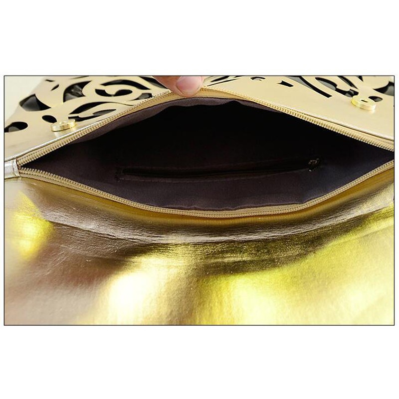 Vogue beliebte fluoreszenz farben höhle out umschlag Tasche Damen der süßigkeitfarbe eine
