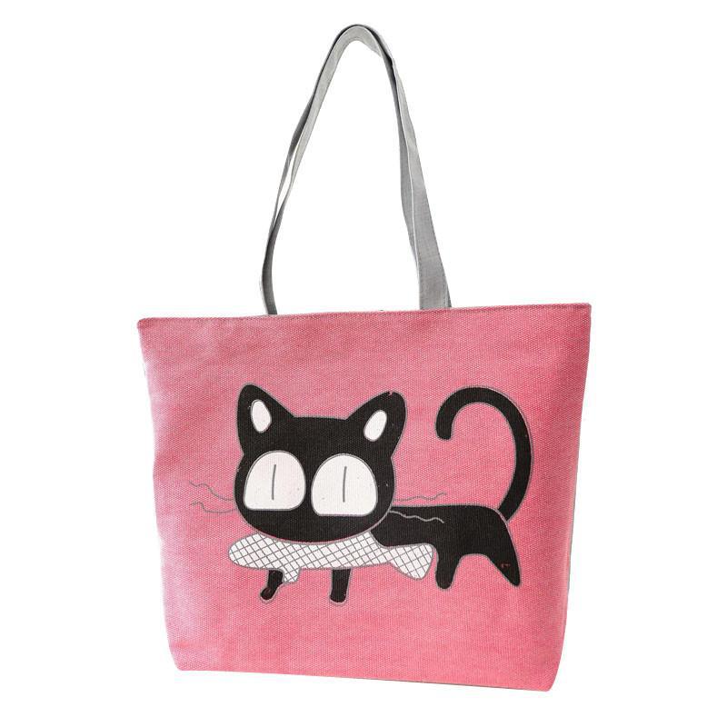 berühmte Marke Damen Handtasche Mode Weibliche Katze Damen Große Handtasche Damen Canvas Handtaschen Schulte