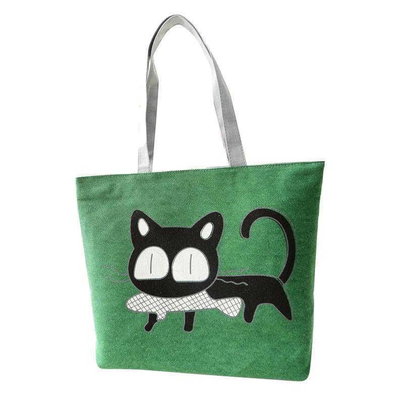 berühmte Marke Damen Handtasche Mode Weibliche Katze Damen Große Handtasche Damen Canvas Handtaschen Schulte