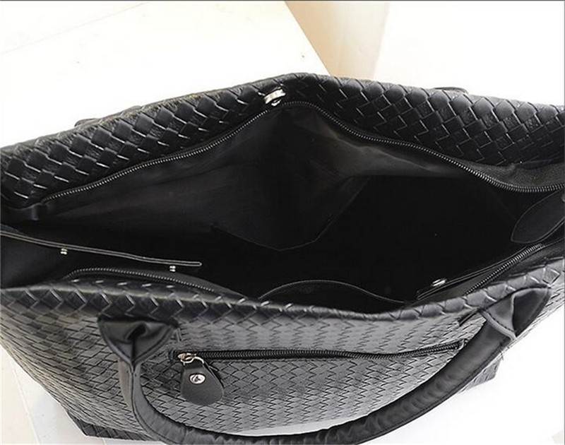 7 Farben Damen Pu Leder Handtasche Tote Schulter Taschen Große Kapazität PU Weben Tasche Fashion Luxus
