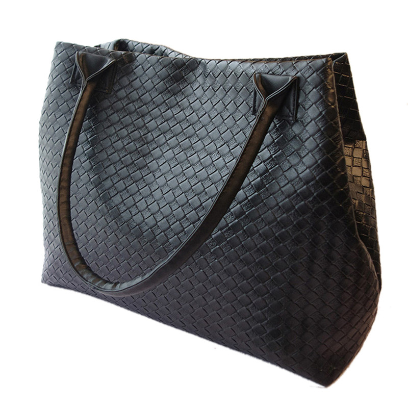 7 Farben Damen Pu Leder Handtasche Tote Schulter Taschen Große Kapazität PU Weben Tasche Fashion Luxus