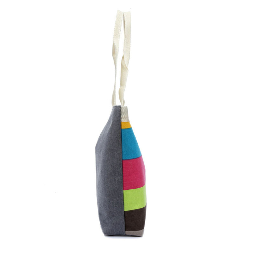 Neue marke Mode Damen Dame gestreiften Shopper Handtasche Schulter Tasche Tote Geldbeutel