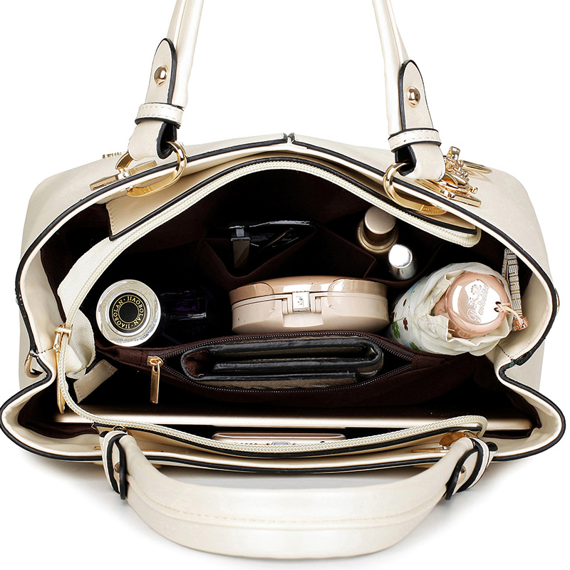 Frühling Handtasche neue Mode PU Leder Damen große Schulter Reißverschluss Weiche Damen Tasche hohe