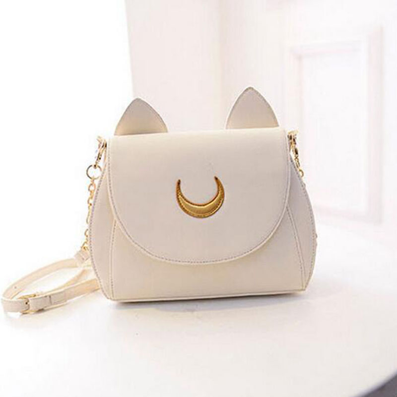 neue Sommer Begrenzte Sailor Moon Kette Umhängetasche Damen Luna Katze PU Leder Handtasche Damen Messenger