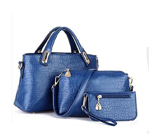 Berühmte Marken Handtaschen Luxus Elegante Weibliche Big Bags Crocodile Damen Pu Leder Handtasche 3 Teile satz