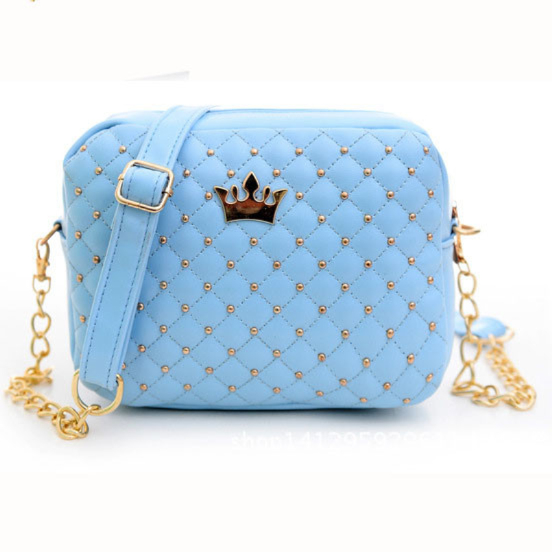 Ausgezeichnete Qualität Damen Tasche Mode Damen Messenger Taschen Niete Kette Umhängetasche Leder Crossbody