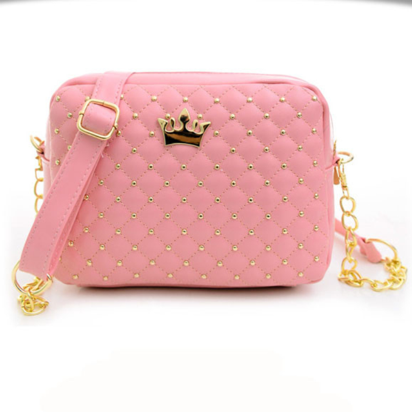 Ausgezeichnete Qualität Damen Tasche Mode Damen Messenger Taschen Niete Kette Umhängetasche Leder Crossbody