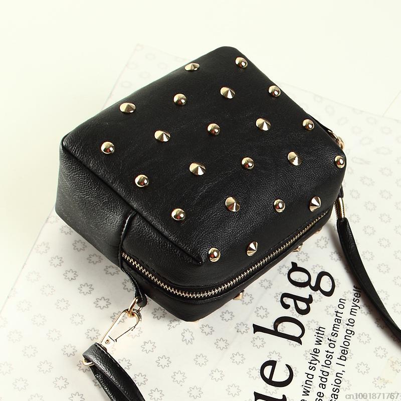 niet Damen Taschen Mode metall Tasche Punk Mini Crossbody Tasche Damen Umhängetasche Groß Genug
