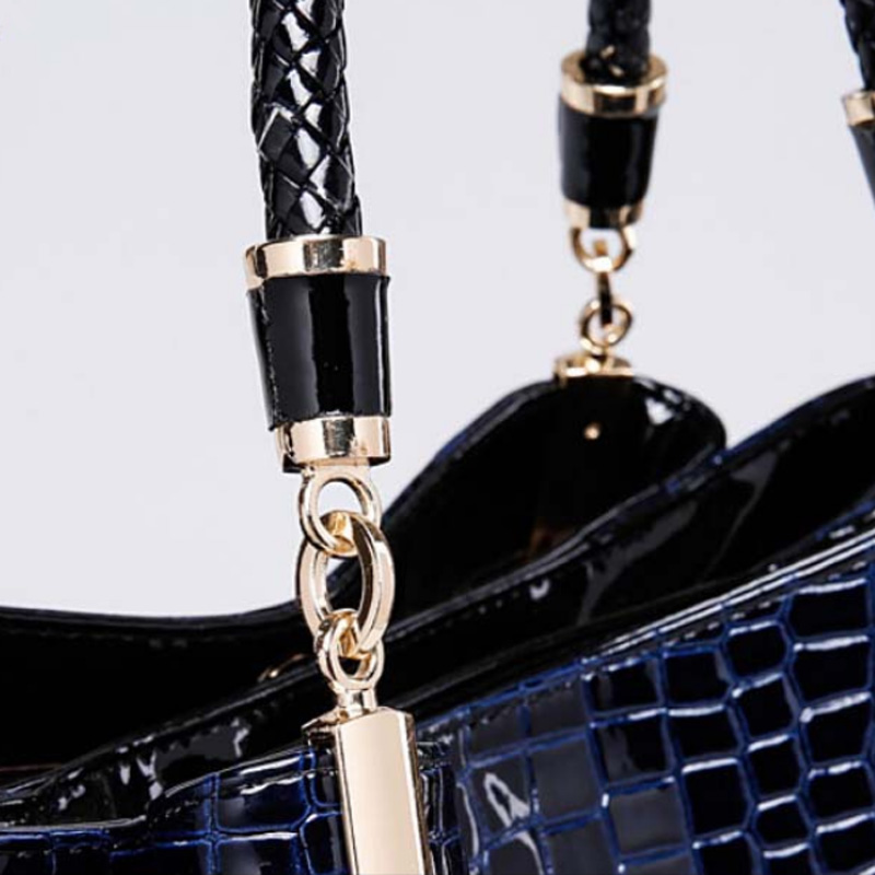 Alligator Leder Damen Handtasche Taschen De Couro Mode Berühmte Marken Umhängetasche Schwarze Tasche Damen