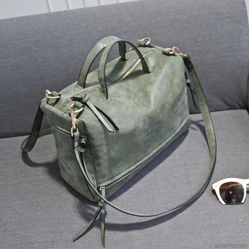 neu Kommen Damen Schultertasche NubukLeder Vintage Umhängetasche Motorrad Crossbody Beutel Damenbeutel