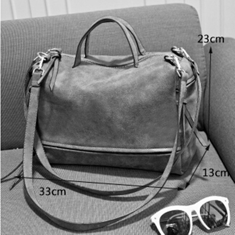 neu Kommen Damen Schultertasche NubukLeder Vintage Umhängetasche Motorrad Crossbody Beutel Damenbeutel