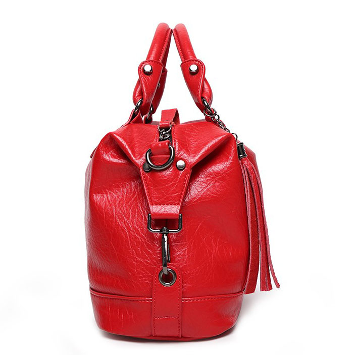Luxus Boston Damen Tasche quaste Damen Leder Tasche Litschi Damen Umhängetasche Handtaschen berühmte marke