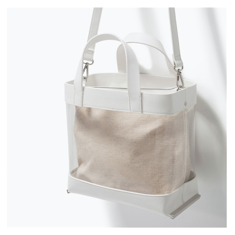 Neue angekommene ZA Tasche Damen transparent eimer Handtasche sets Spanien design Damen Schultertasche