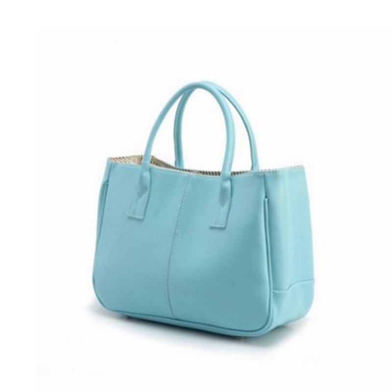 Hot Mode Pu Leder Damen Handtaschen Klassische Candy Farbe Top Griff Taschen Tote Damen Bolsa Tasche