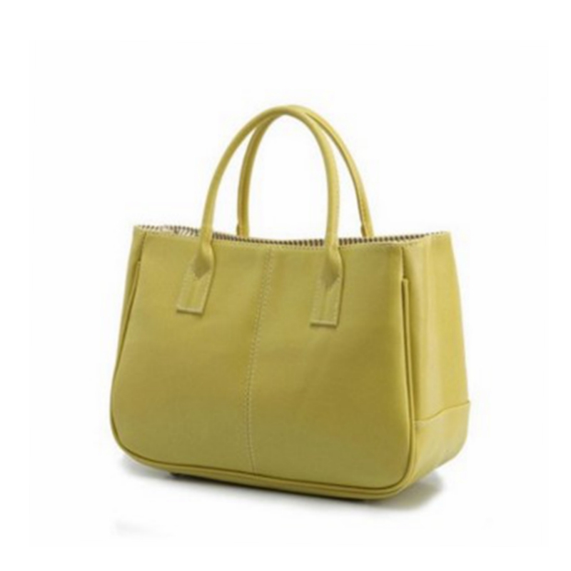 Hot Mode Pu Leder Damen Handtaschen Klassische Candy Farbe Top Griff Taschen Tote Damen Bolsa Tasche