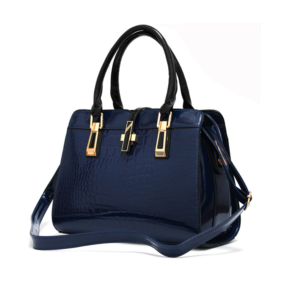 Marke Qualität Krokoprägung lackLeder Tote Tasche Damen Handtaschen aus Leder Damen messenger bags