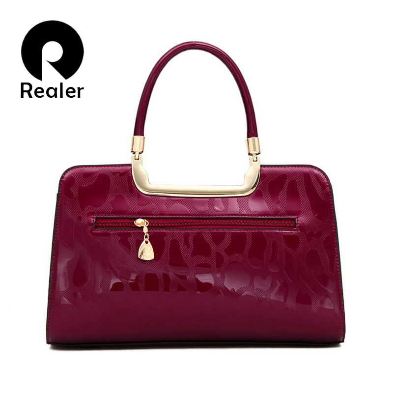 Marke Damen lackLeder Handtaschen Damen messenger Schultertasche für Damen tote beiläufige anhänger Kette