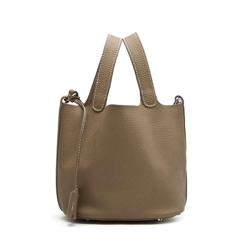 100% echtem Leder garantiert rindLederDamen Handtasche marke dame lock beutel weiblichen Handtasche eimer Taschen