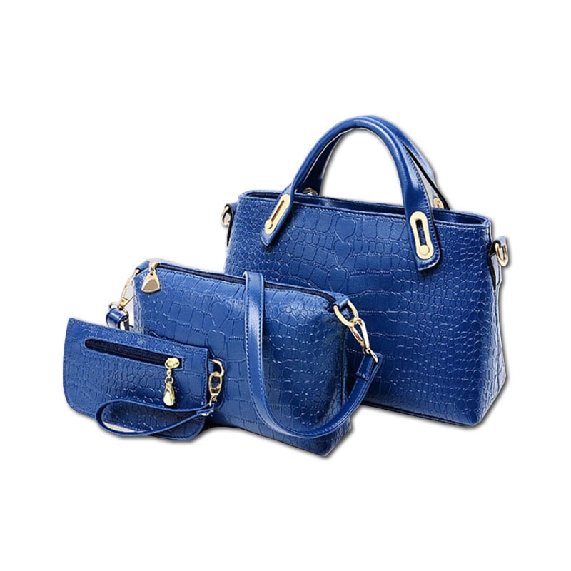 Damen Handtaschen 3 Sätze PU Leder Handtasche Damen Messenger Bags Damen Totebeutel Handtasche Schultertasche
