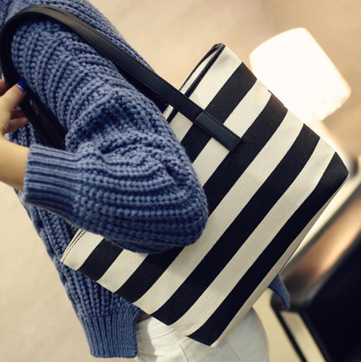 Explosion Modelle Schal Streifen Casual Leinwand Handtaschen gestreiften Umhängetasche Handtasche Kette Maische