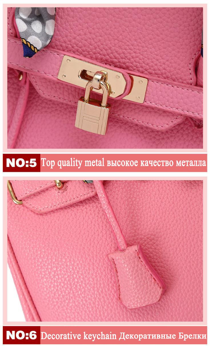 Marke designer hochwertigen pu Leder Handtasche mit gold lock schal 30cm 35cm Damen Taschen mode Designer bolsas