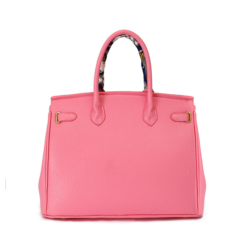 Marke designer hochwertigen pu Leder Handtasche mit gold lock schal 30cm 35cm Damen Taschen mode Designer bolsas