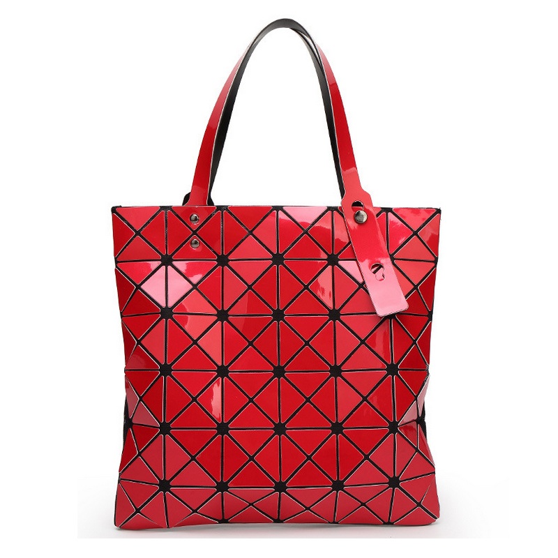 Weibliche Gefaltet Geometrische Plaid Tasche Damen Mode Lässig Top Griff Tasche Verzerrung Paket Umhängetasche