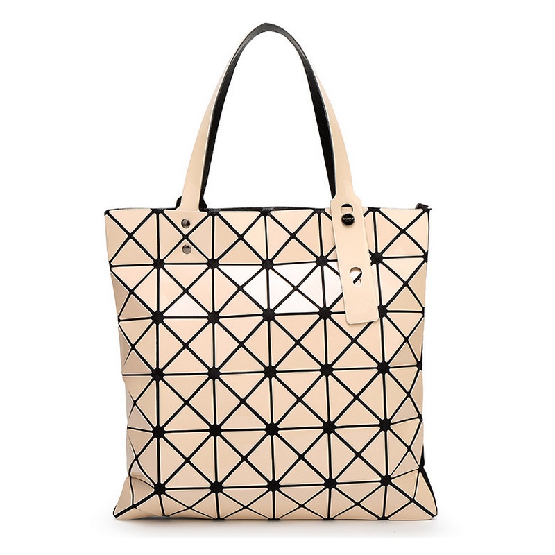 Weibliche Gefaltet Geometrische Plaid Tasche Damen Mode Lässig Top Griff Tasche Verzerrung Paket Umhängetasche