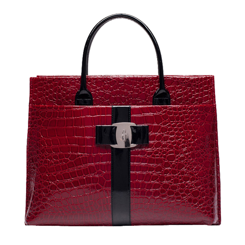 Neue Mode PU Leder Retro Pack Handtaschen Damen Alligator Handtasche Messenger Schultertasche Damen Tasche Förder