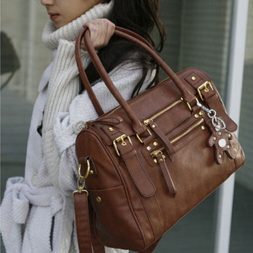 neue Design Pu Leder Damen Handtasche Vintage Tragen TroddelDamen Messenger Umhängetasche Lässig