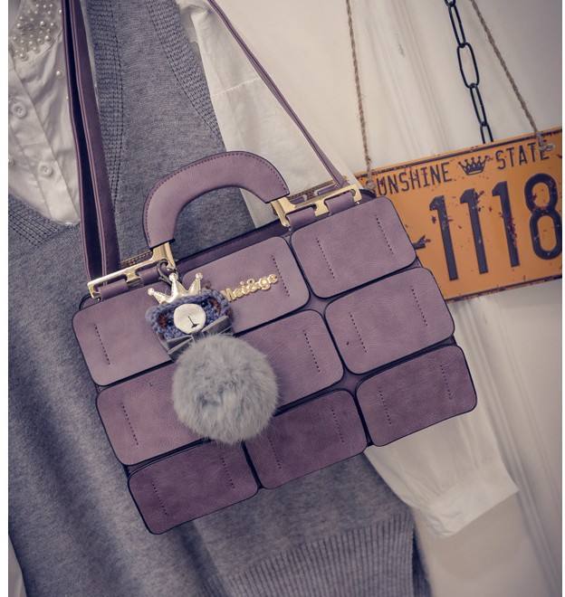 Die neue frühjahr sommer Damen Tasche naht Boston Tasche geneigten schulterbeutel Damen Leder Handtaschen