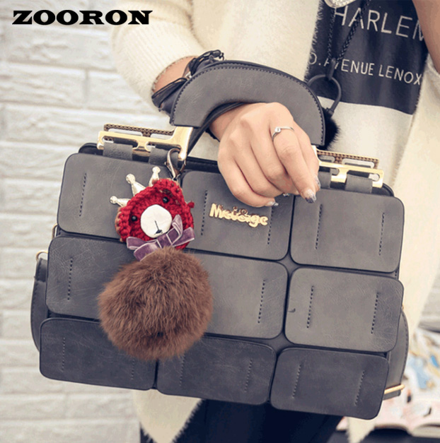 Die neue frühjahr sommer Damen Tasche naht Boston Tasche geneigten schulterbeutel Damen Leder Handtaschen
