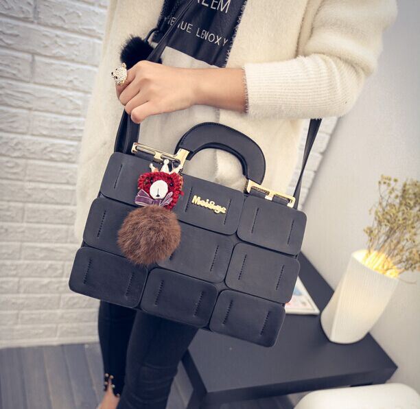 Die neue frühjahr sommer Damen Tasche naht Boston Tasche geneigten schulterbeutel Damen Leder Handtaschen