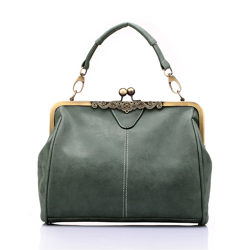marke neue vintage Taschen retro pu Leder Einkaufstasche Damen messenger bags kleine grün kupplung Damen