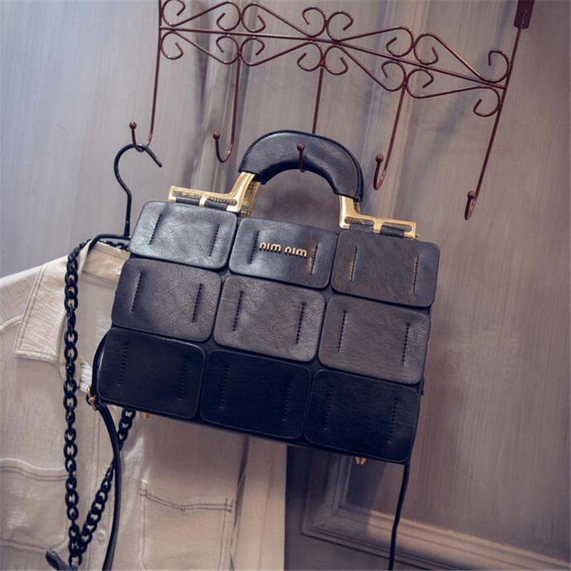 neue Ankunft PU Leder Damen Handtaschen Hochwertige Schultertasche Patchwork Casual Damen Tasche Mit Bären