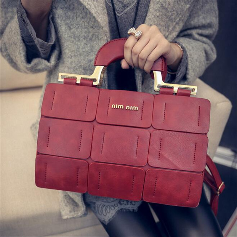 neue Ankunft PU Leder Damen Handtaschen Hochwertige Schultertasche Patchwork Casual Damen Tasche Mit Bären