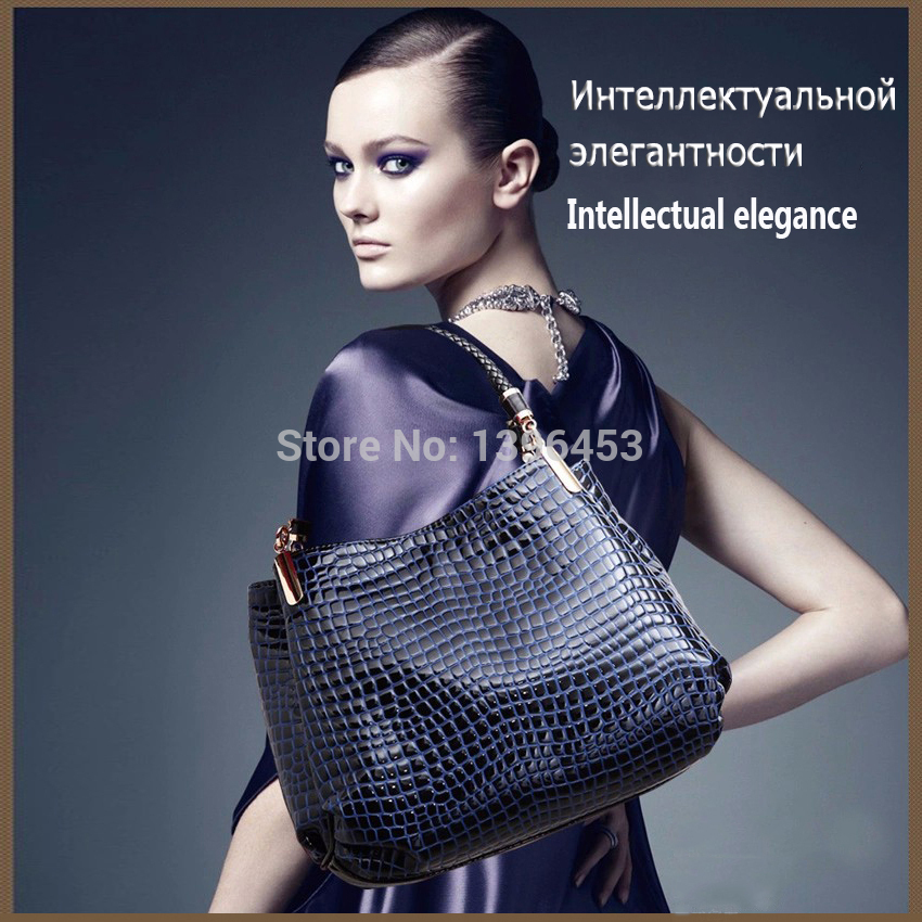 Damen Leder Krokodil Tasche Damen Designer Handtaschen Hochwertige Sac ein Haupt Alligator Organizer Bolsos Mujer