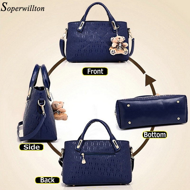 Berühmte Marke Damen Tasche Top Griff Taschen Mode Damen Messenger Bags Handtasche Set Pu Leder