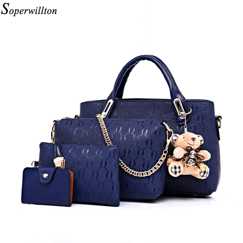 Berühmte Marke Damen Tasche Top Griff Taschen Mode Damen Messenger Bags Handtasche Set Pu Leder