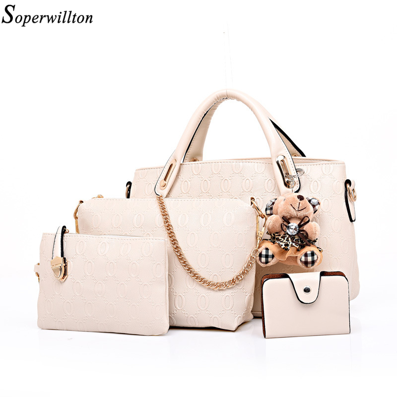 Berühmte Marke Damen Tasche Top Griff Taschen Mode Damen Messenger Bags Handtasche Set Pu Leder