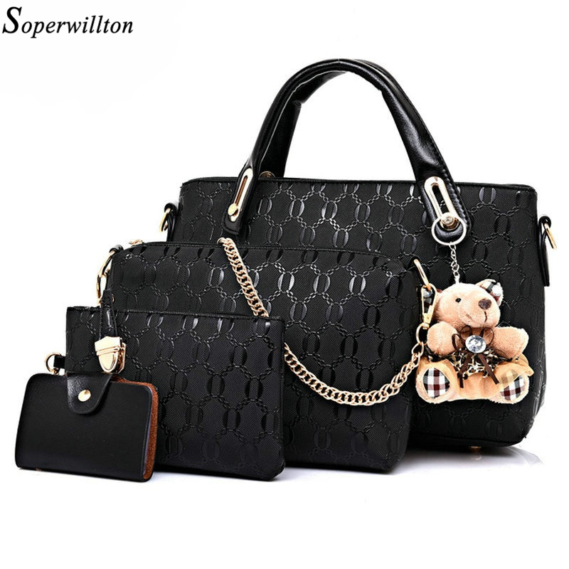 Berühmte Marke Damen Tasche Top Griff Taschen Mode Damen Messenger Bags Handtasche Set Pu Leder