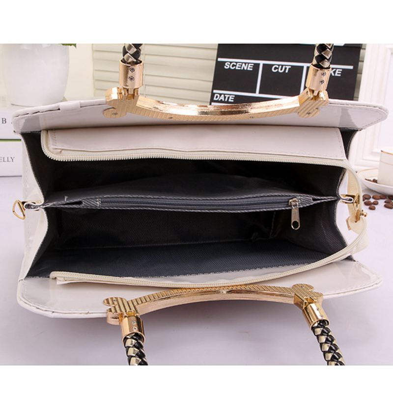 Marke Tasche nette Tote neue Modedesigner Große PU Leder Tote Umhängetasche Handtasche Damen Messenger Kette