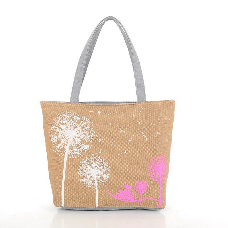 Canvas Women Casual Tote Designer Dame Große Tasche Mode löwenzahn Handtaschen Taschen Einkaufstasche Neue