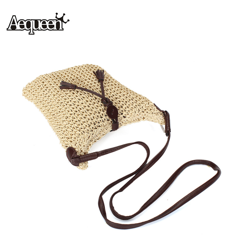 neueste Mode Gewebt Umhängetaschen Stroh Sommer Damen Weben Crossbody Sackleinen Jute Beutel Strand Kleine