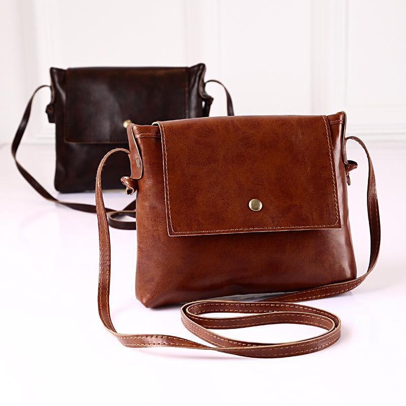 New vintage Leder Damen Umhängetasche marke kleine mädchen Handtasche schwarz dame party crossbody Handtasche