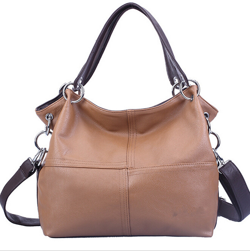 Damen Vielseitig Handtasche Weiche Angebot PU Ledertasche n Reißverschluss Umhängetasche Splice Pfropfen