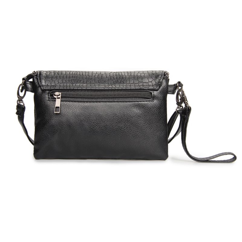 Niedrigsten preis neue mode Damen sommer kleine Umhängetasche Weichen pu Leder Schwarz crossbody Tasche