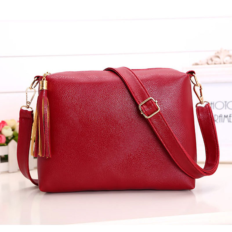 Marke designer Damen Tasche aus weichem Leder fransen Umhängetasche schulter Damen messenger bags candy farbe