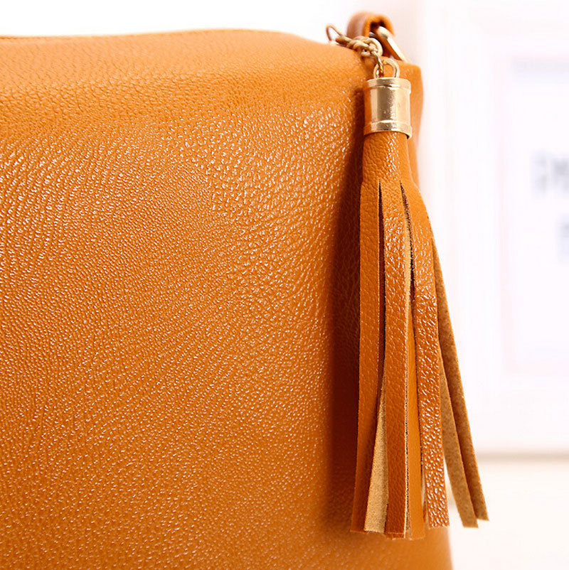 Marke designer Damen Tasche aus weichem Leder fransen Umhängetasche schulter Damen messenger bags candy farbe